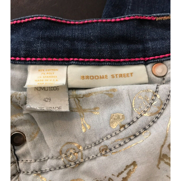 Kate Spade Jeans Women's Play Hooky Broome Street Skinny Dark Blue Denim - 25 - Picture 9 of 14